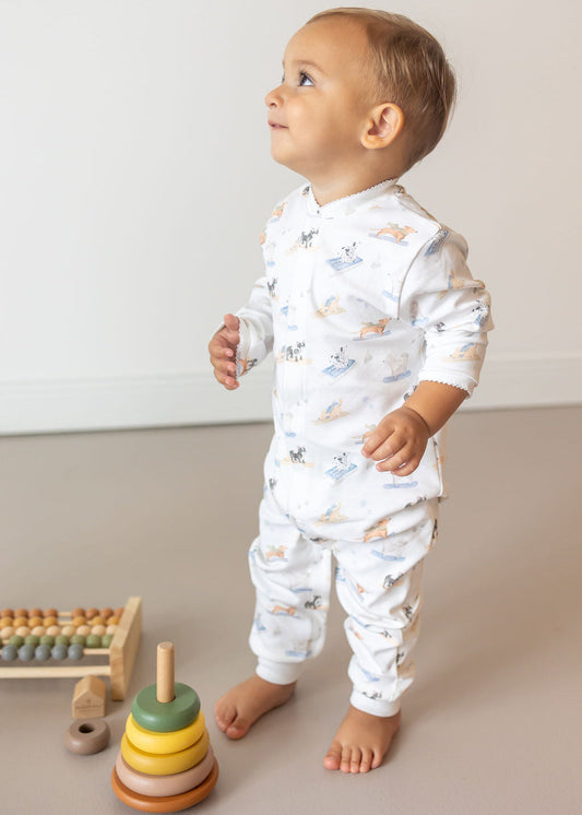 Ski Pups Boy Pima Baby Pajama - The Avenue44