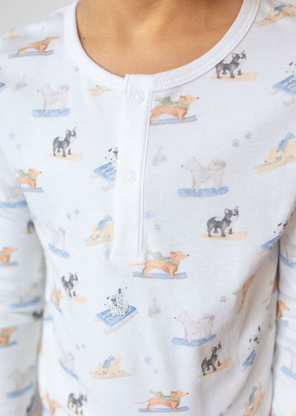 Ski Pups Boy Pima Long Pajama Set - The Avenue44