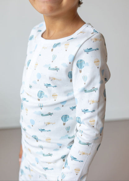 Little Airplanes Pima Long Pajama Set - The Avenue44