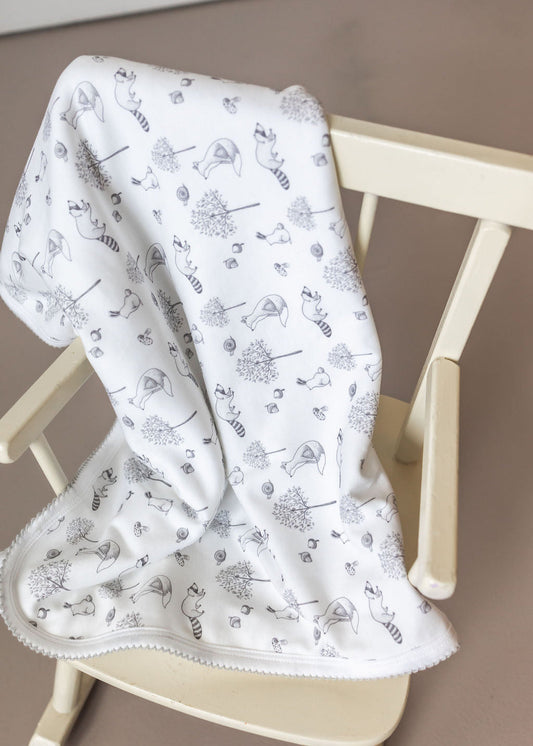 Gray Raccoon Pima Baby Blanket - The Avenue44