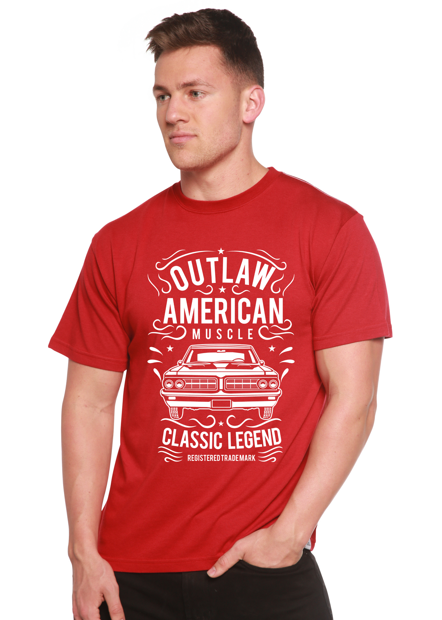Outlaw American Muscle Spun Bamboo® Men's Bamboo Viscose/Organic Cotton Short Sleeve Graphic T-Shirt