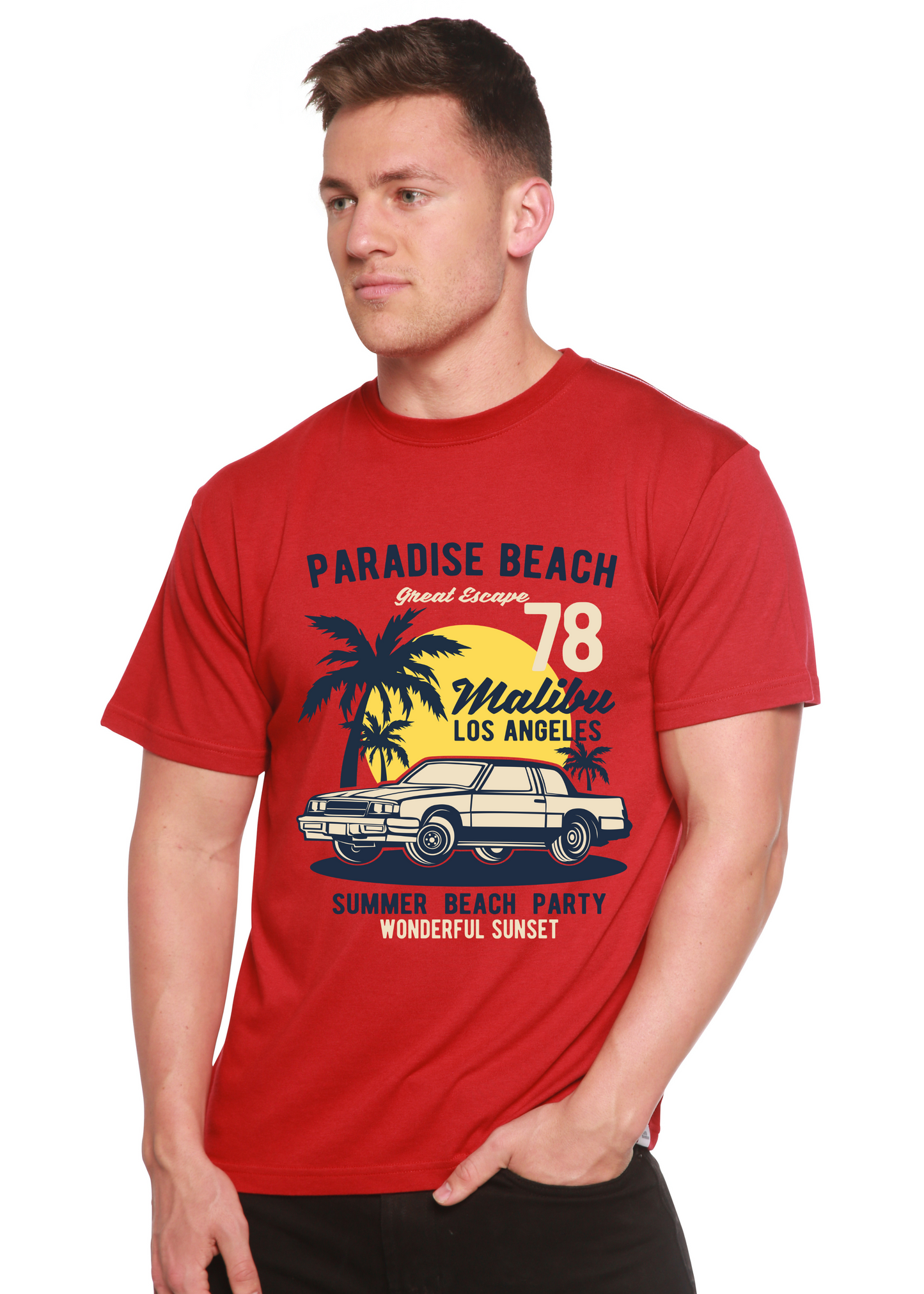 Paradise Beach Spun Bamboo® Men's Bamboo Viscose/Organic Cotton Short Sleeve Graphic T-Shirt