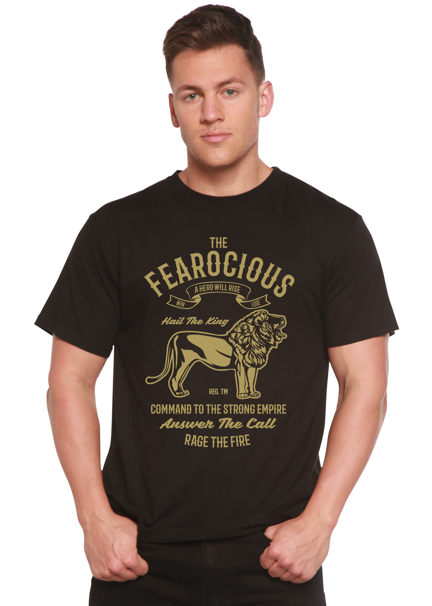 The Fearocious Spun Bamboo® Men's Bamboo Viscose/Organic Cotton Short Sleeve Graphic T-Shirt