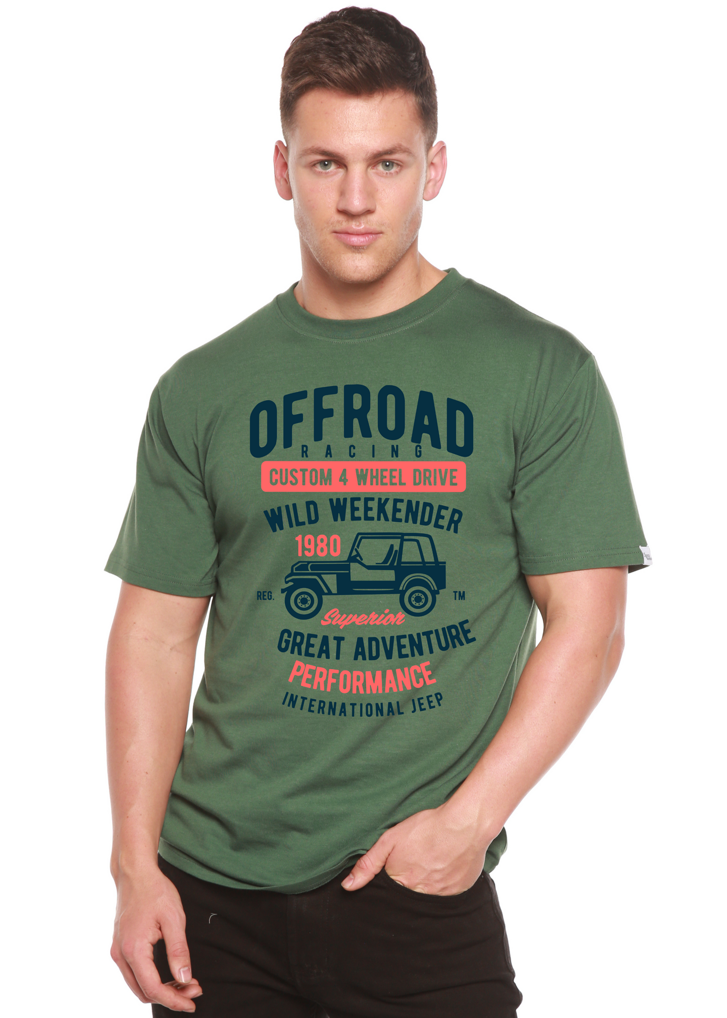 Off Road Racing Spun Bamboo® Men's Bamboo Viscose/Organic Cotton Short Sleeve Graphic T-Shirt