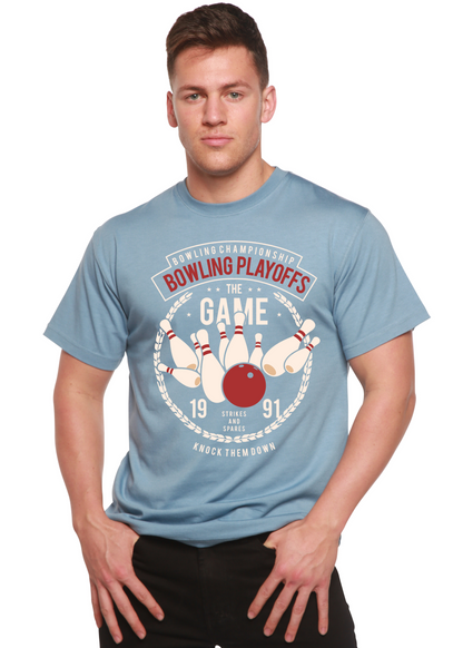 Bowling Playoffs Men's Bamboo Viscose/Organic Cotton Short Sleeve Graphic T-Shirt
