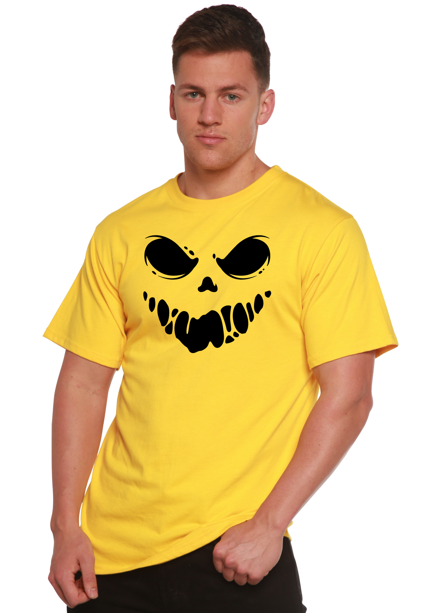 Halloween Boo Men's Bamboo Viscose/Organic Cotton Short Sleeve Graphic T-Shirt