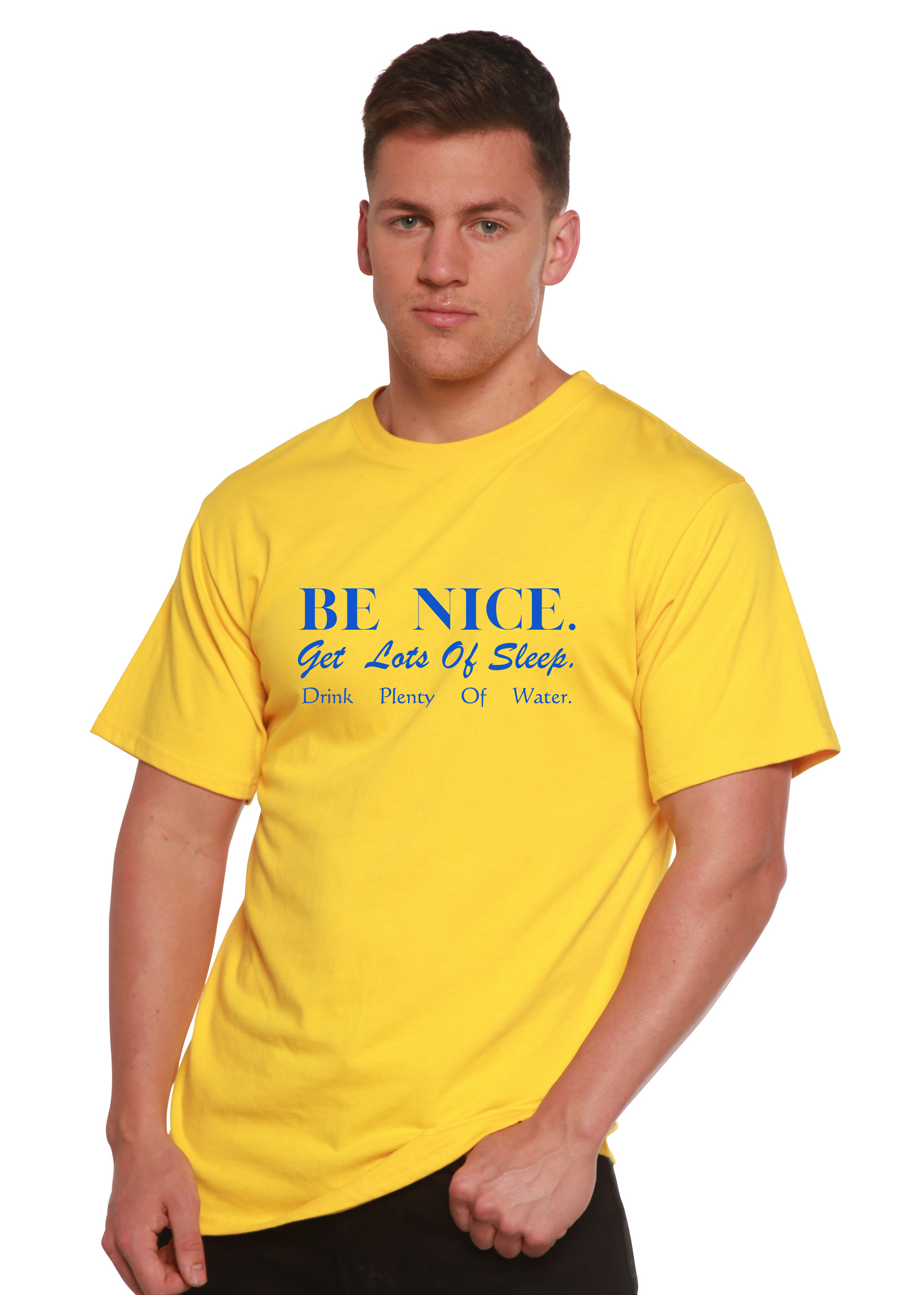 Be Nice Men's Bamboo Viscose/Organic Cotton Short Sleeve Graphic T-Shirt
