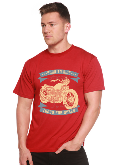 Born To Ride American Legend Men's Bamboo Viscose/Organic Cotton Short Sleeve Graphic T-Shirt