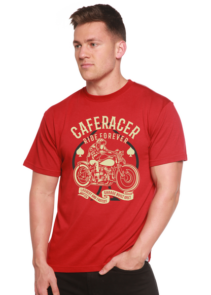 Caferacer Ride Forever Men's Bamboo Viscose/Organic Cotton Short Sleeve Graphic T-Shirt