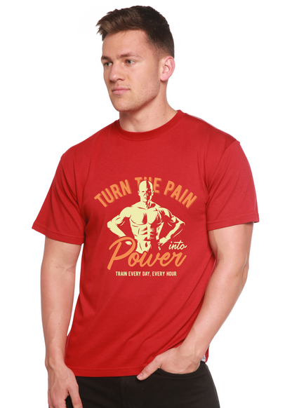 Turn The Pain Men's Bamboo Viscose/Organic Cotton Short Sleeve Graphic T-Shirt