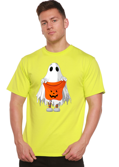 Boo Halloween Men's Bamboo Viscose/Organic Cotton Short Sleeve Graphic T-Shirt