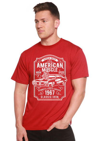 American Muscle Men's Bamboo Viscose/Organic Cotton Short Sleeve Graphic T-Shirt