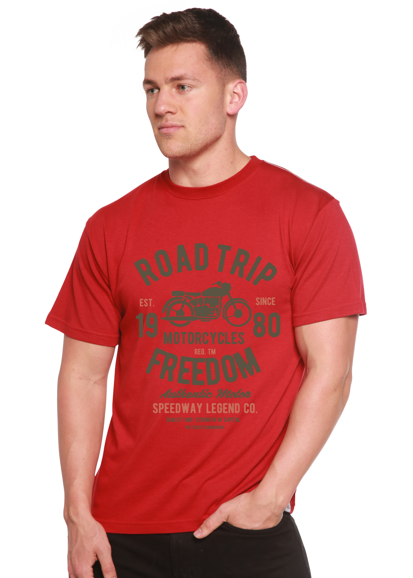Road Trip Spun Bamboo® Men's Bamboo Viscose/Organic Cotton Short Sleeve Graphic T-Shirt