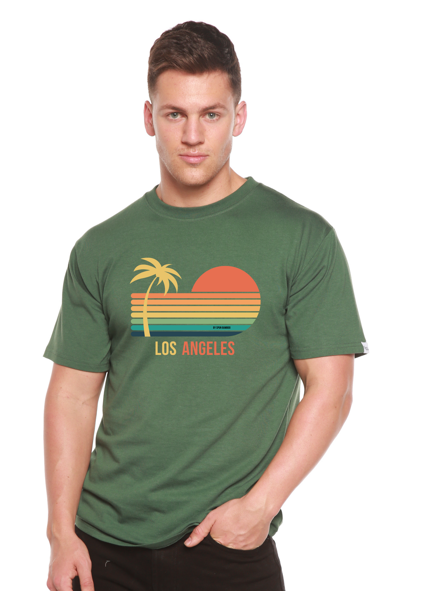 Los Angeles Unisex Bamboo Viscose/Organic Cotton Short Sleeve Graphic T-Shirt