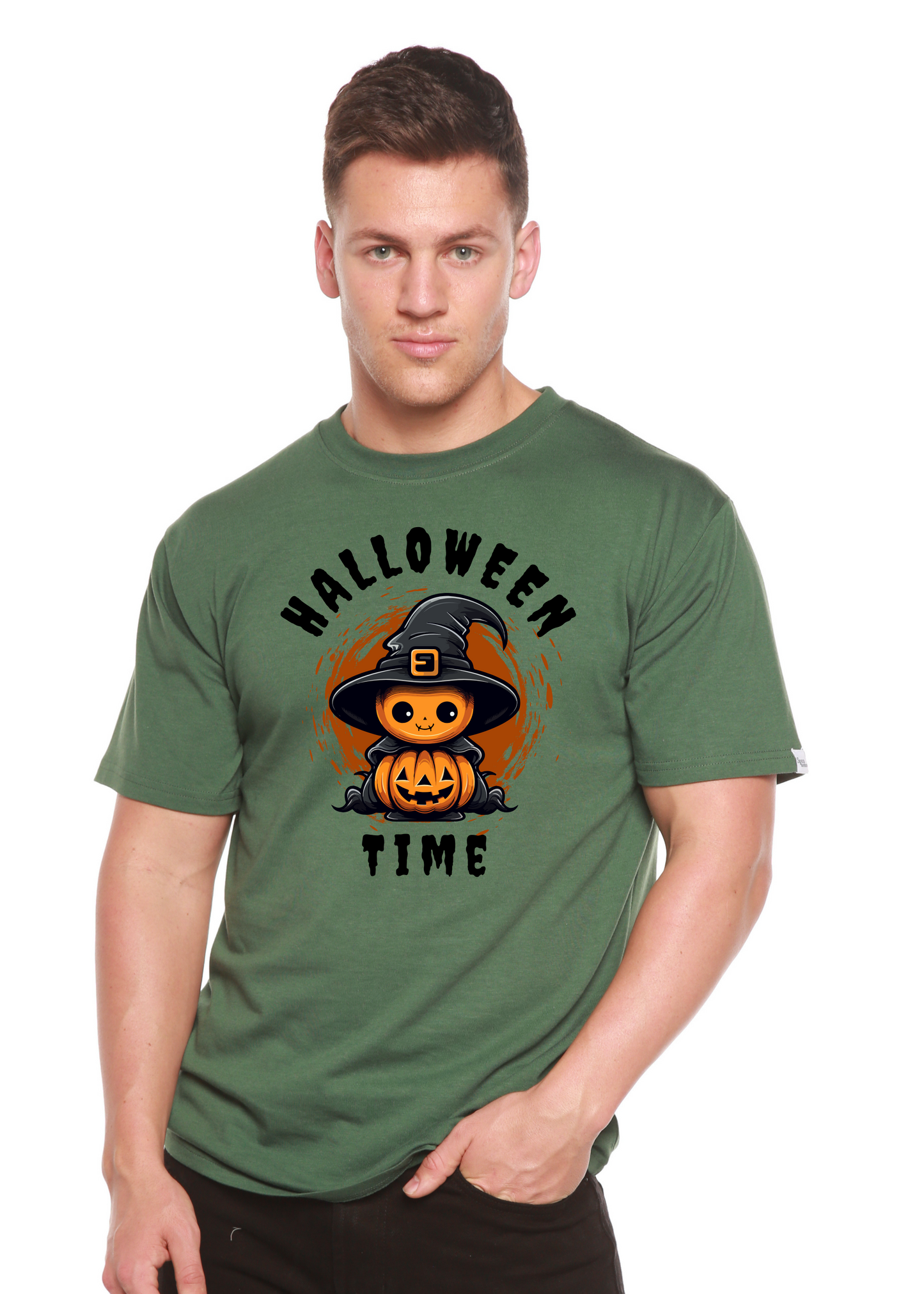 Halloween Time Unisex Bamboo Viscose/Organic Cotton Short Sleeve Graphic T-Shirt