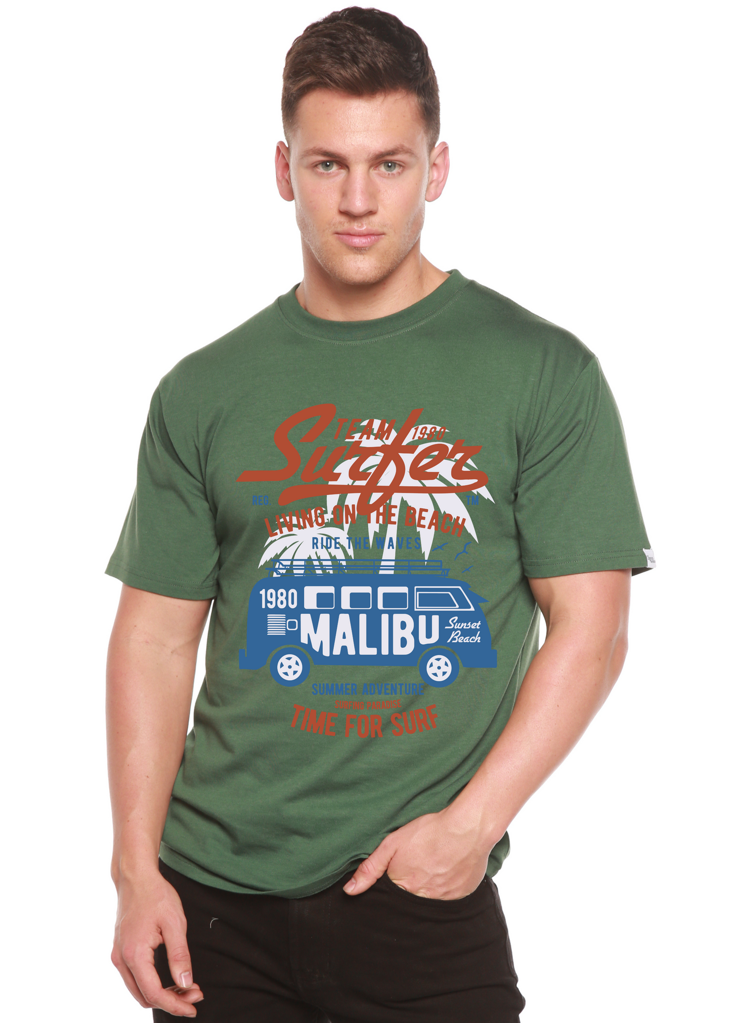 Team Surfer Spun Bamboo® Men's Bamboo Viscose/Organic Cotton Short Sleeve Graphic T-Shirt