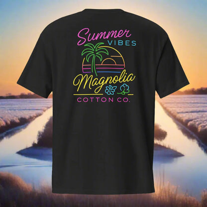 Summer Vibes Neon Pocket Tee – Magnolia Cotton Co.