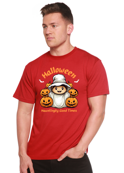 Halloween Hauntingly Good Times Day Men's Bamboo Viscose/Organic Cotton Short Sleeve Graphic T-Shirt