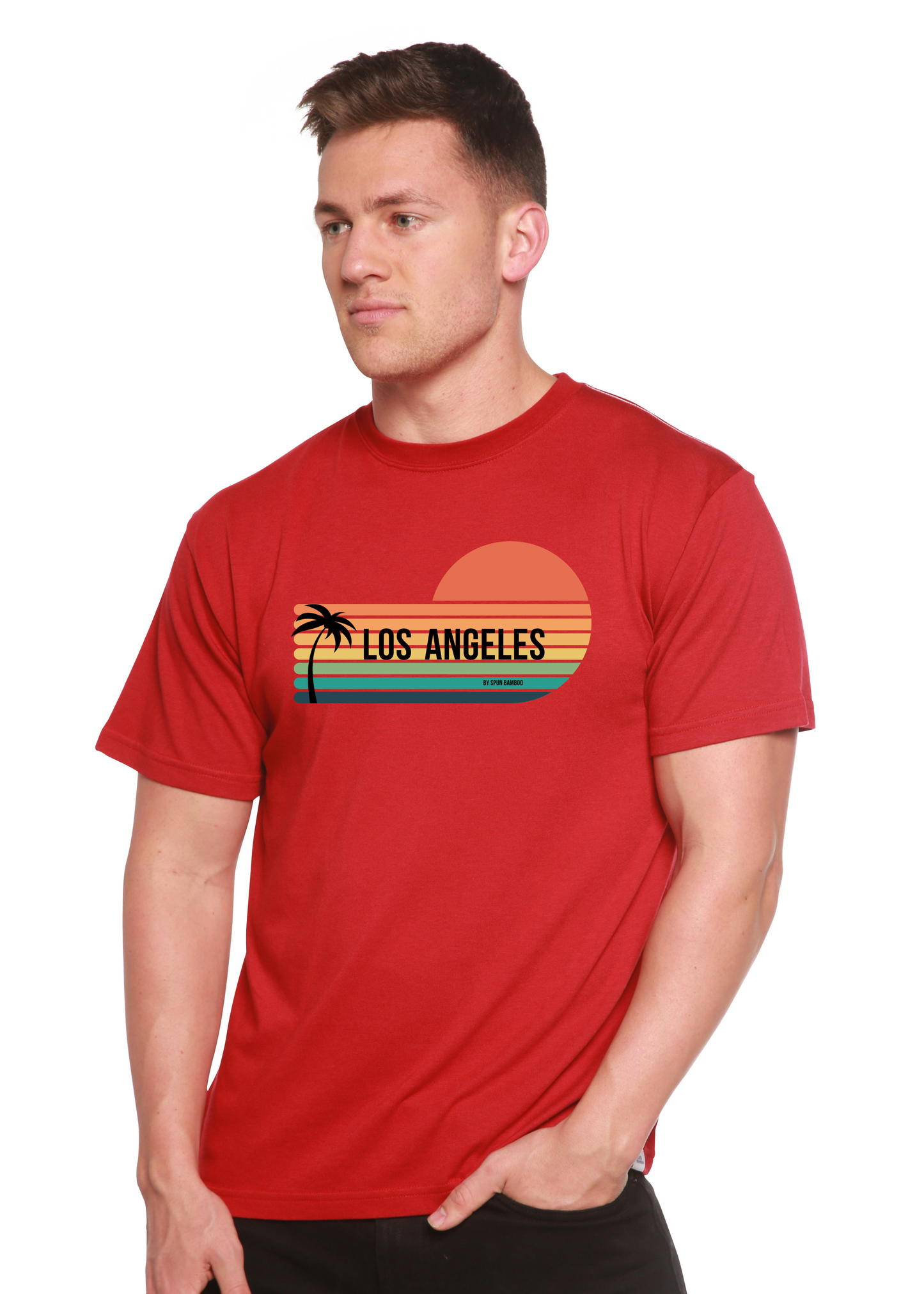 Los Angeles Spun Bamboo Unisex Bamboo Viscose/Organic Cotton Short Sleeve Graphic T-Shirt