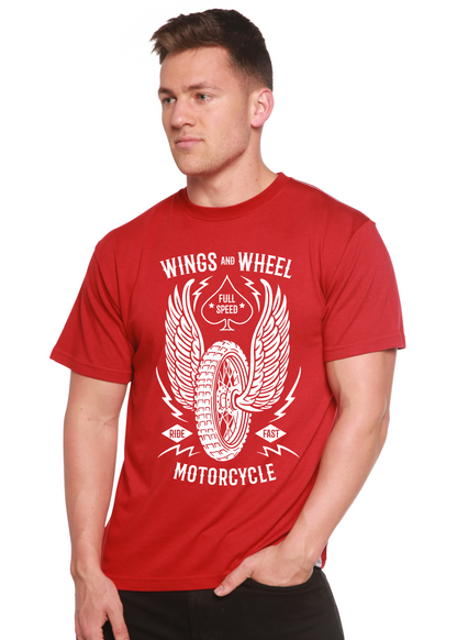 Wings And Wheel Spun Bamboo® Men's Bamboo Viscose/Organic Cotton Short Sleeve Graphic T-Shirt