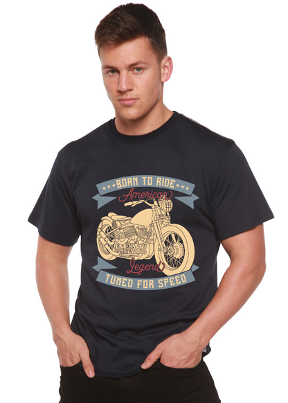 Born To Ride American Legend Men's Bamboo Viscose/Organic Cotton Short Sleeve Graphic T-Shirt