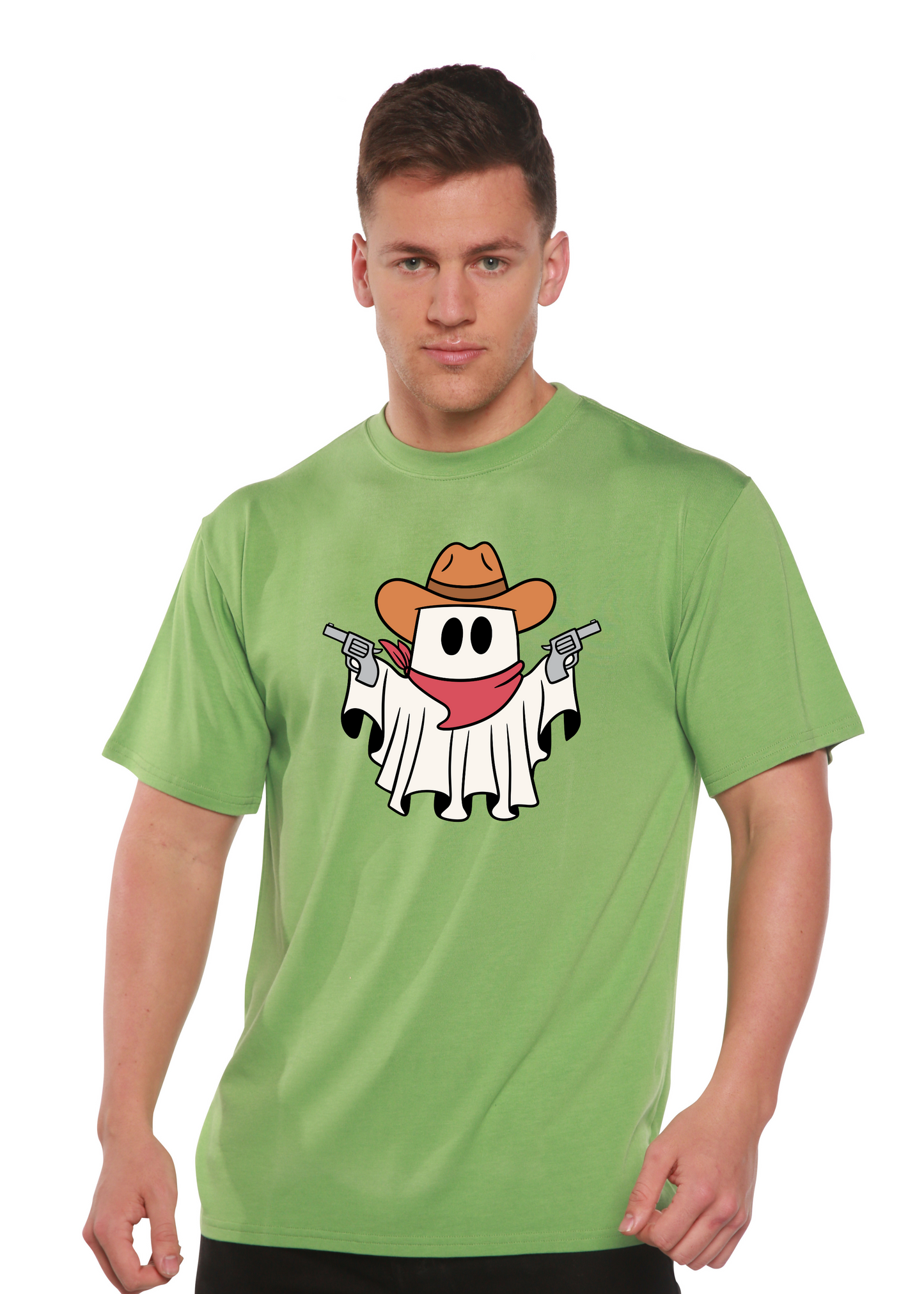 Cowboy Ghost Unisex Bamboo Viscose/Organic Cotton Short Sleeve Graphic T-Shirt