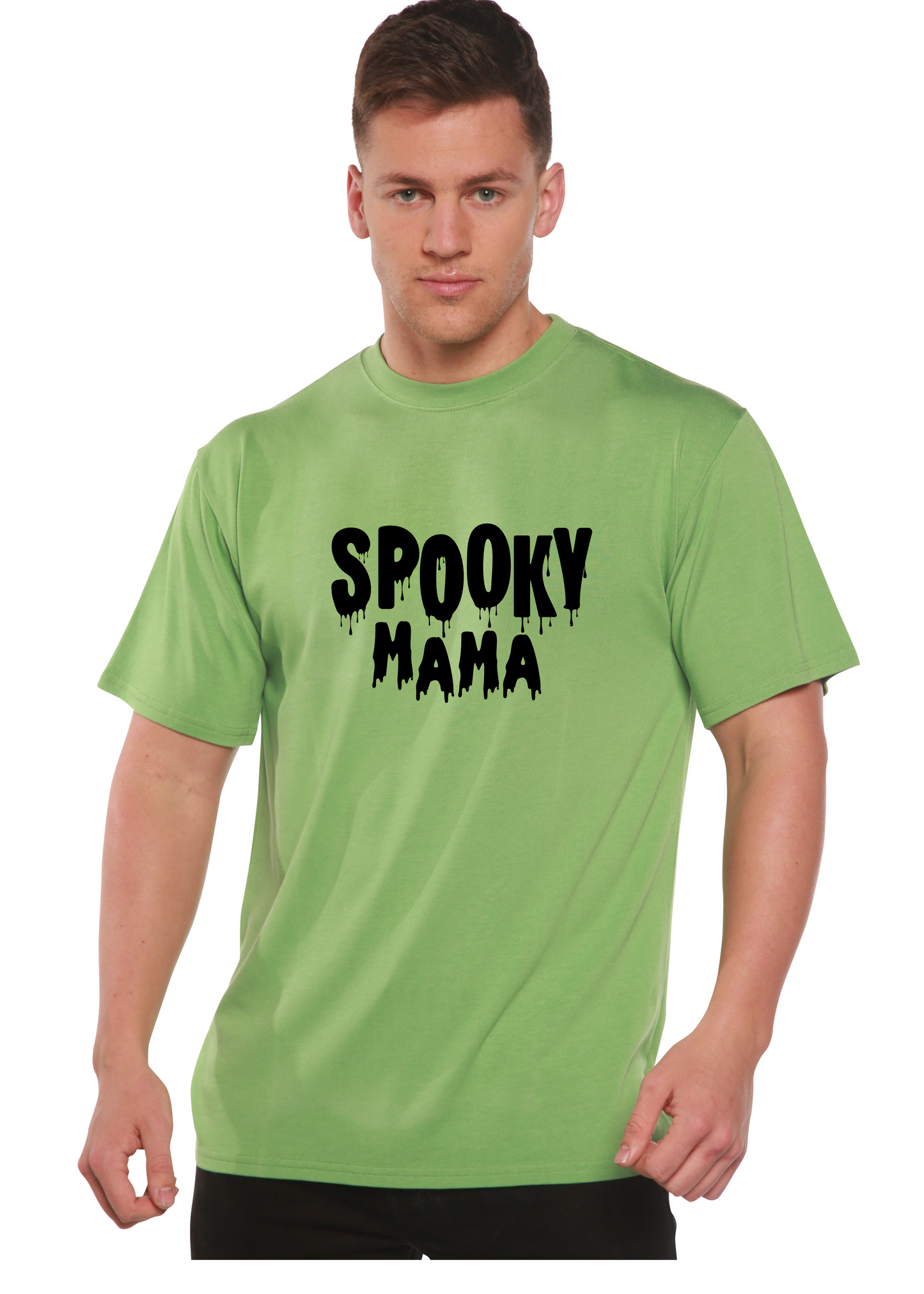 Spooky Mama Halloween Men's Bamboo Viscose/Organic Cotton Short Sleeve Graphic T-Shirt