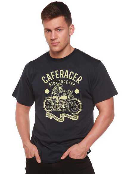 Caferacer Ride Forever Men's Bamboo Viscose/Organic Cotton Short Sleeve Graphic T-Shirt