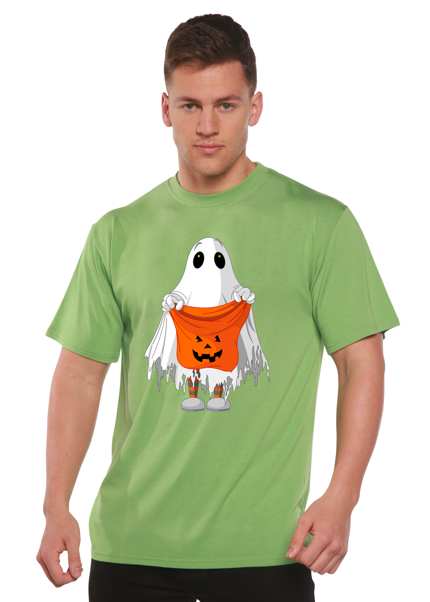 Boo Halloween Men's Bamboo Viscose/Organic Cotton Short Sleeve Graphic T-Shirt