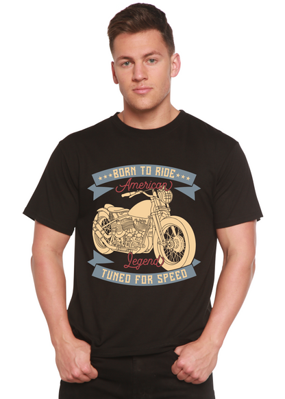 Born To Ride American Legend Men's Bamboo Viscose/Organic Cotton Short Sleeve Graphic T-Shirt