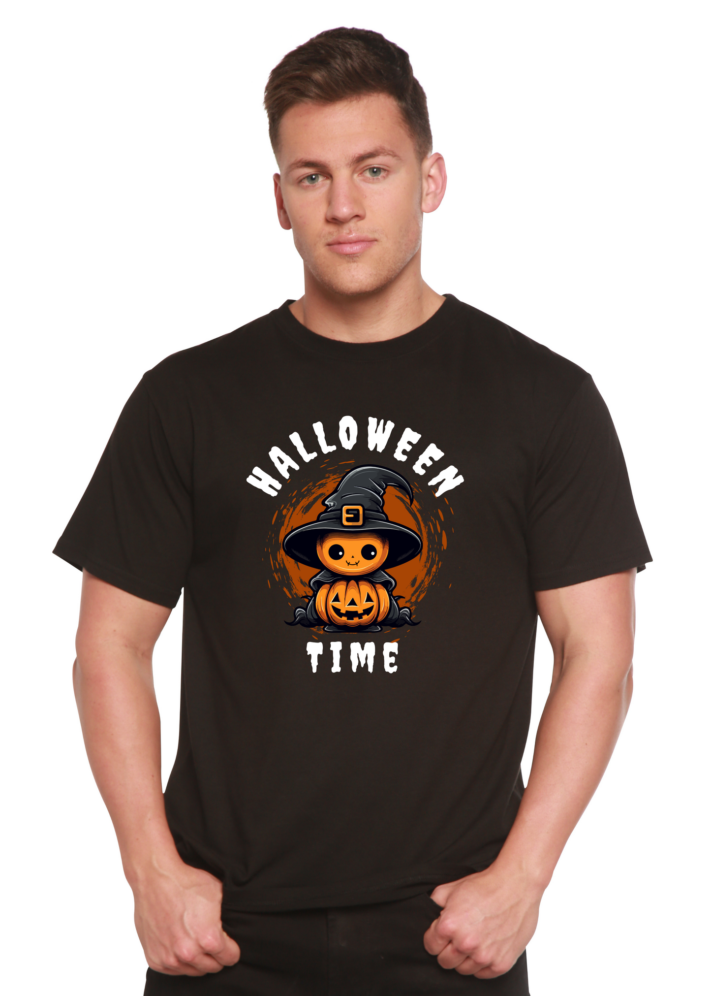 Halloween Time Unisex Bamboo Viscose/Organic Cotton Short Sleeve Graphic T-Shirt