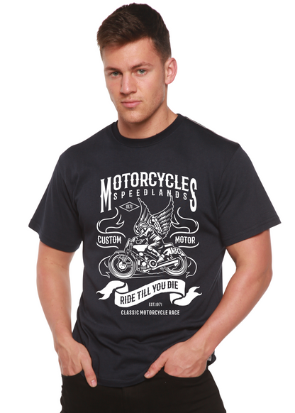 Motorcycles Men's Bamboo Viscose/Organic Cotton Short Sleeve Graphic T-Shirt
