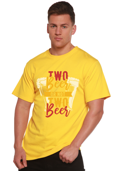 Two Beer Men's Bamboo Viscose/Organic Cotton Short Sleeve Graphic T-Shirt