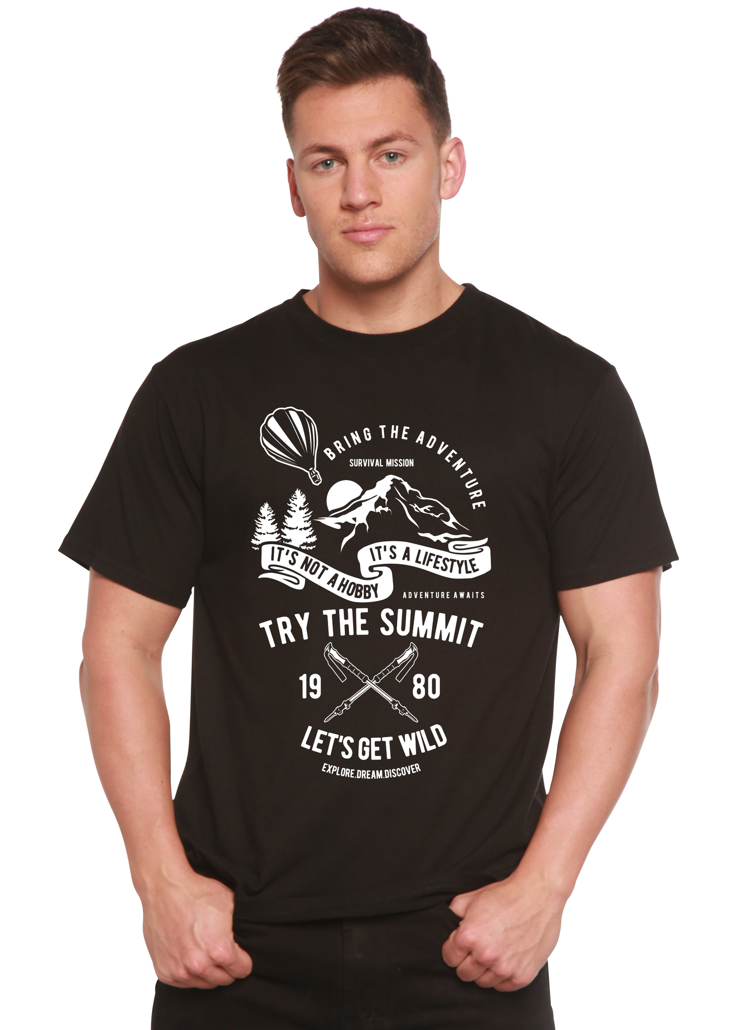 Try The Summit Spun Bamboo® Men's Bamboo Viscose/Organic Cotton Short Sleeve Graphic T-Shirt