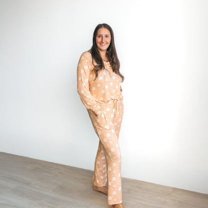 WOMANS PAJAMA SET- Rainbow Ribbed - The Avenue44