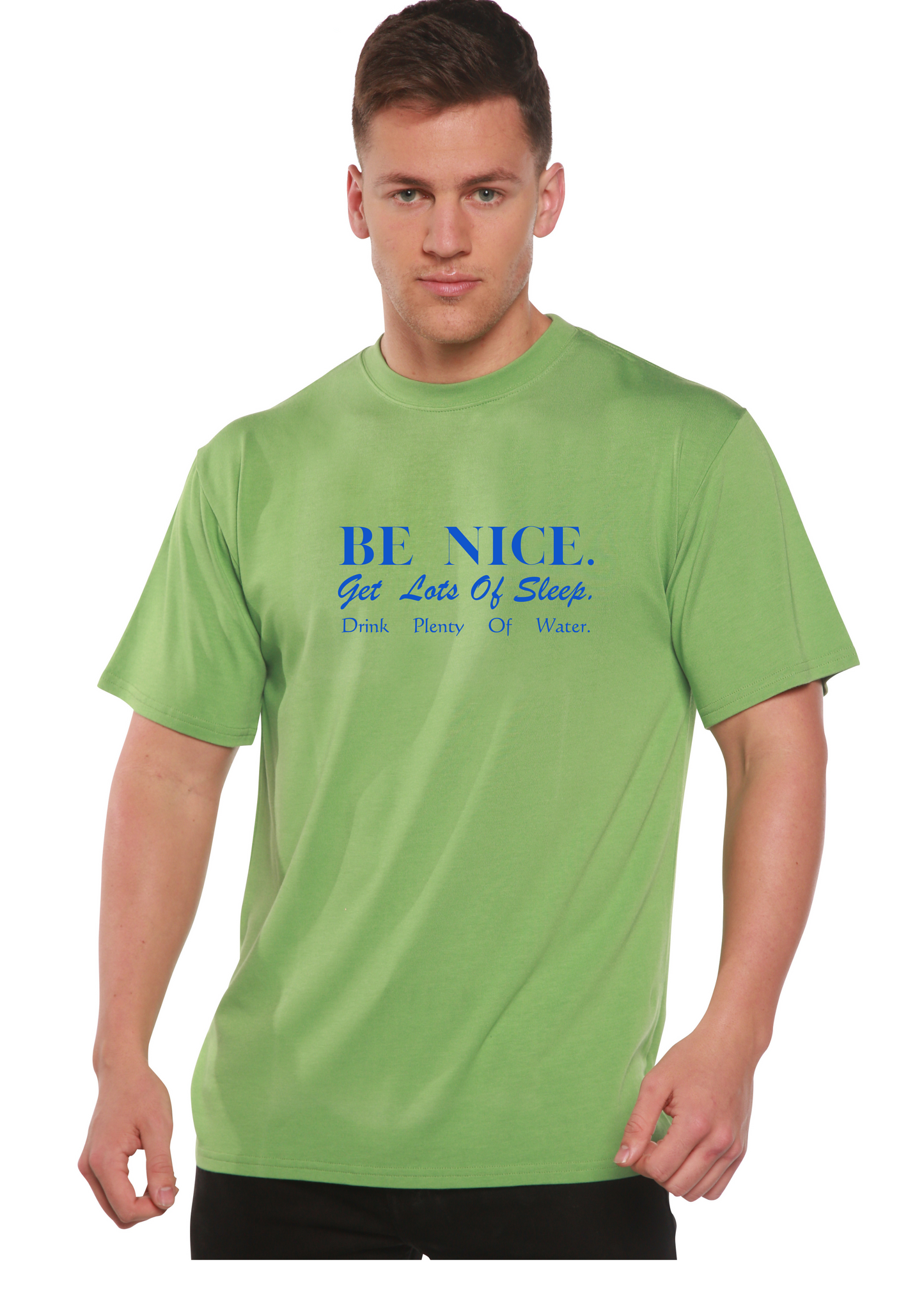 Be Nice Men's Bamboo Viscose/Organic Cotton Short Sleeve Graphic T-Shirt