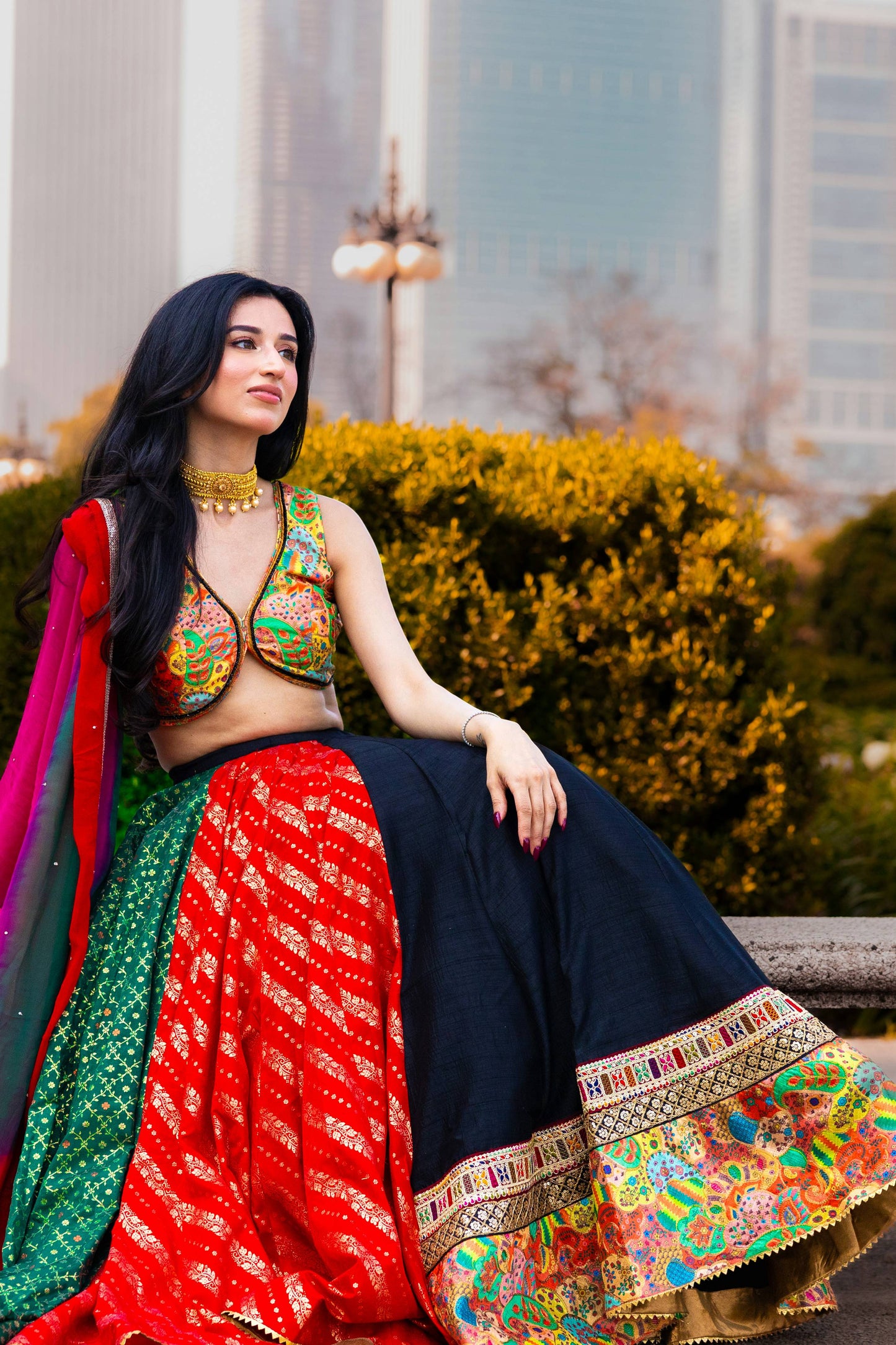 Aira Multi Color Full Flare Chaniya Choli