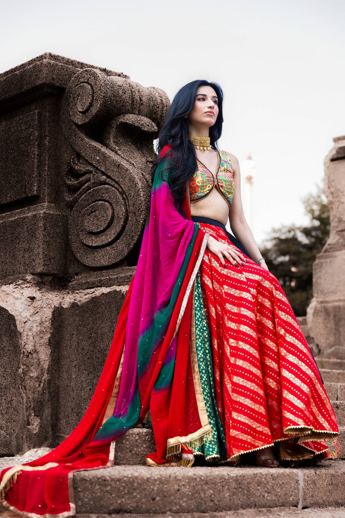 Aira Multi Color Full Flare Chaniya Choli