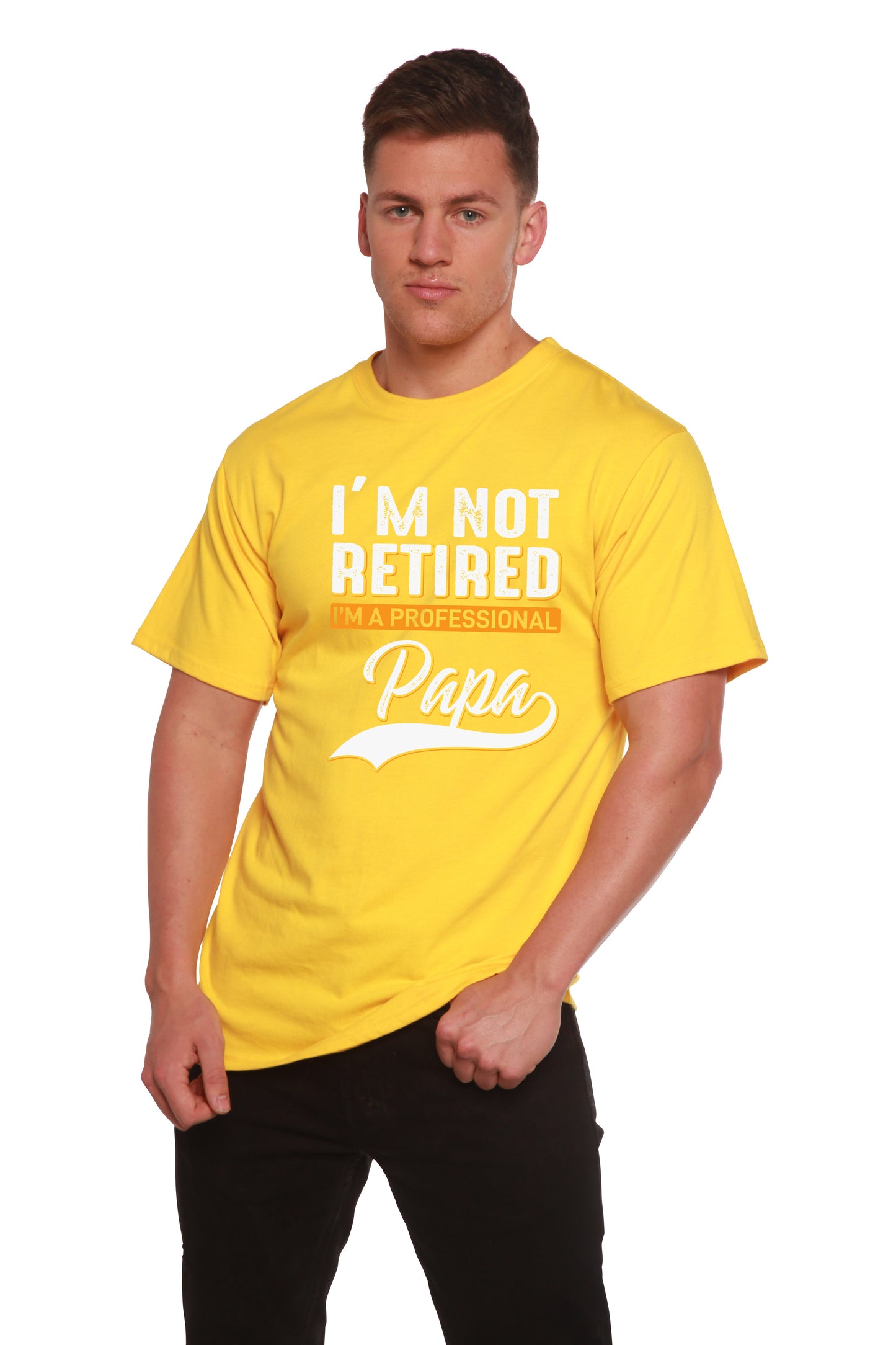 I'm not Retired Men's Bamboo Viscose/Organic Cotton Short Sleeve Graphic T-Shirt