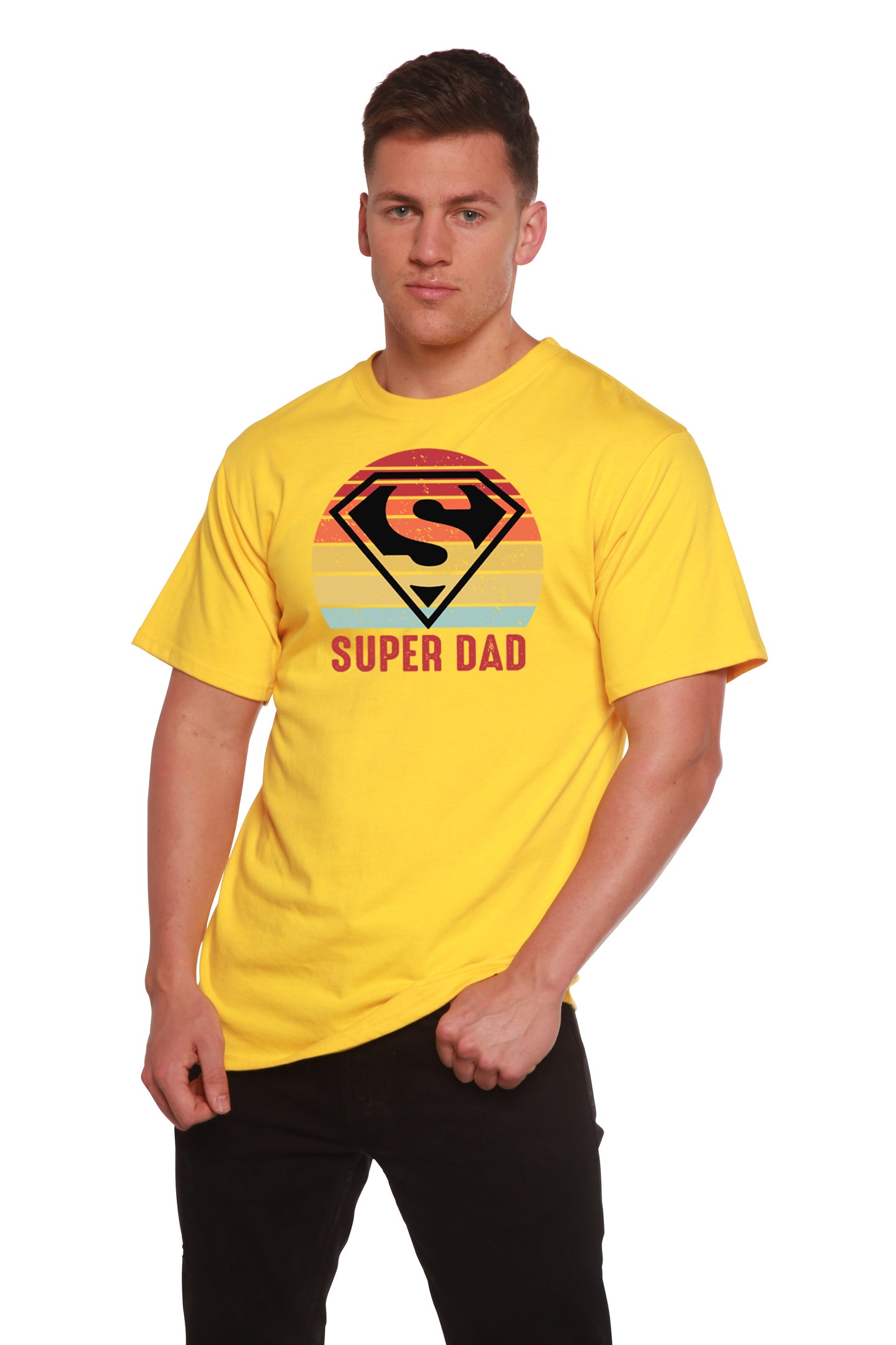 Super Dad Men's Bamboo Viscose/Organic Cotton Short Sleeve Graphic T-Shirt