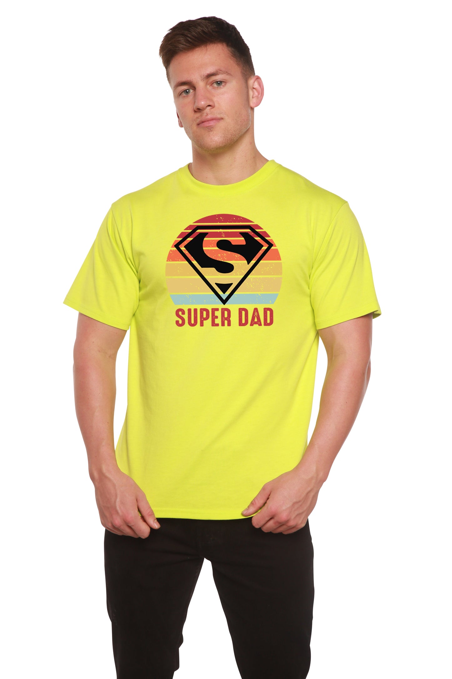 Super Dad Men's Bamboo Viscose/Organic Cotton Short Sleeve Graphic T-Shirt