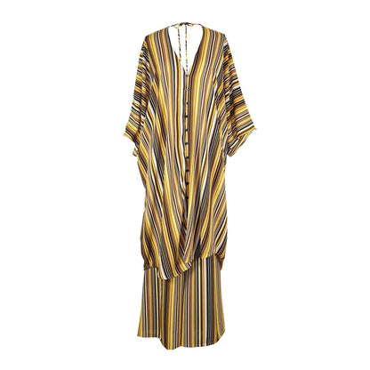 Bank Striped Tunic Caftan Set