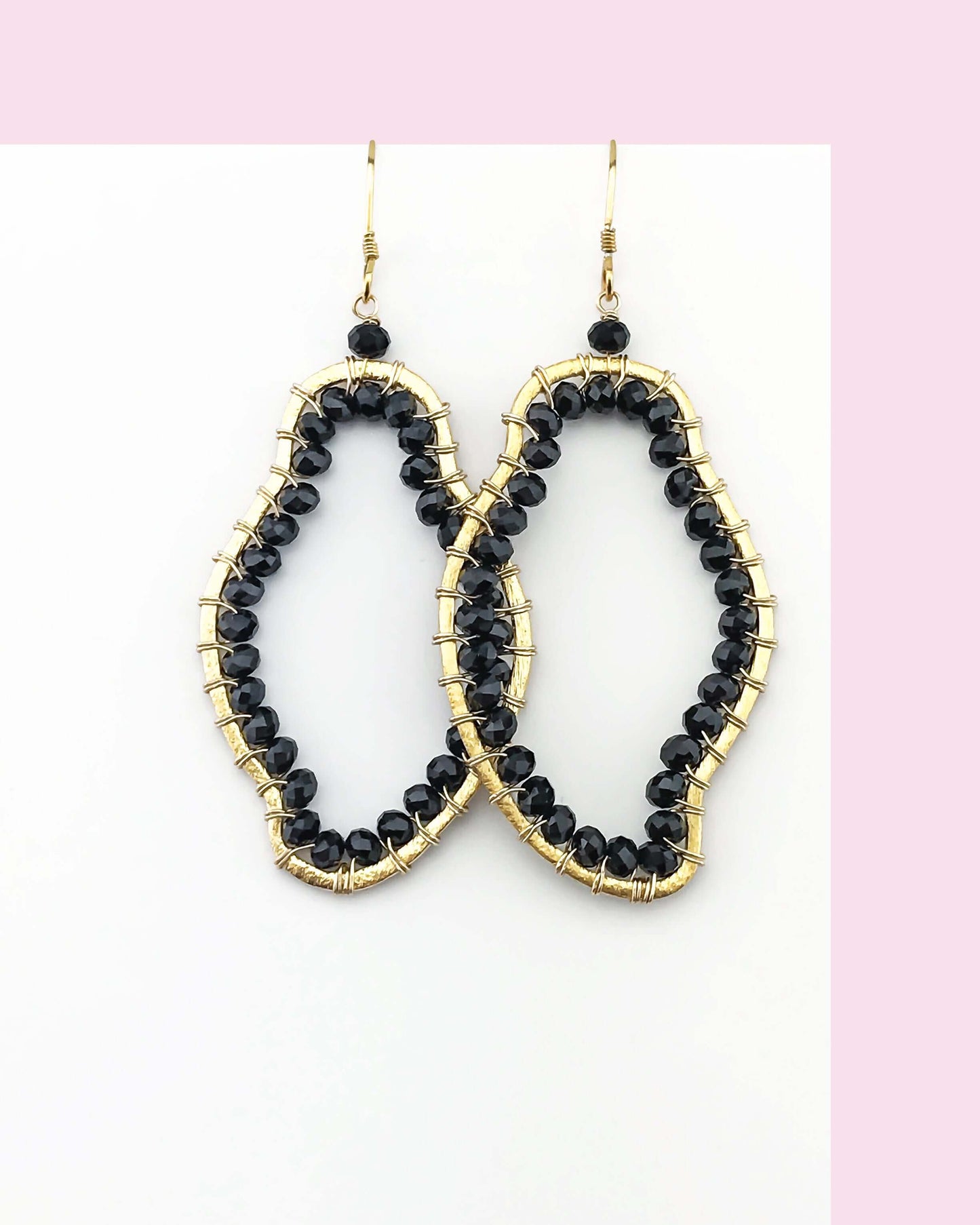 Black Spinel Freestyle Earrings