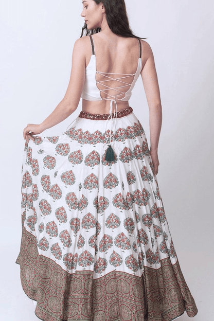 Coco White Gold Embroidered Lehenga Set