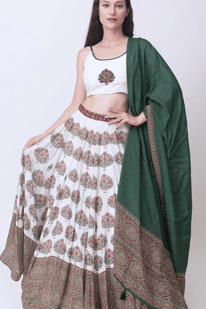 Coco White Gold Embroidered Lehenga Set