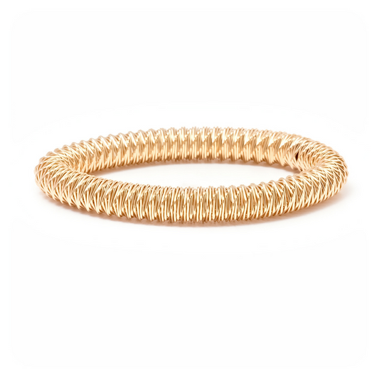 18K Gold Slinky Bangle Bracelet - The Avenue44