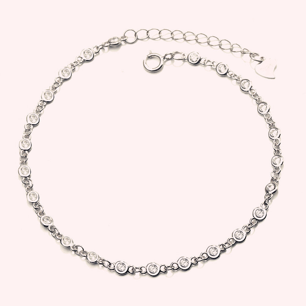Sterling Silver Station Bracelet with crystals from Swarovski - The Avenue44