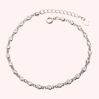 Sterling Silver Station Bracelet with crystals from Swarovski - The Avenue44
