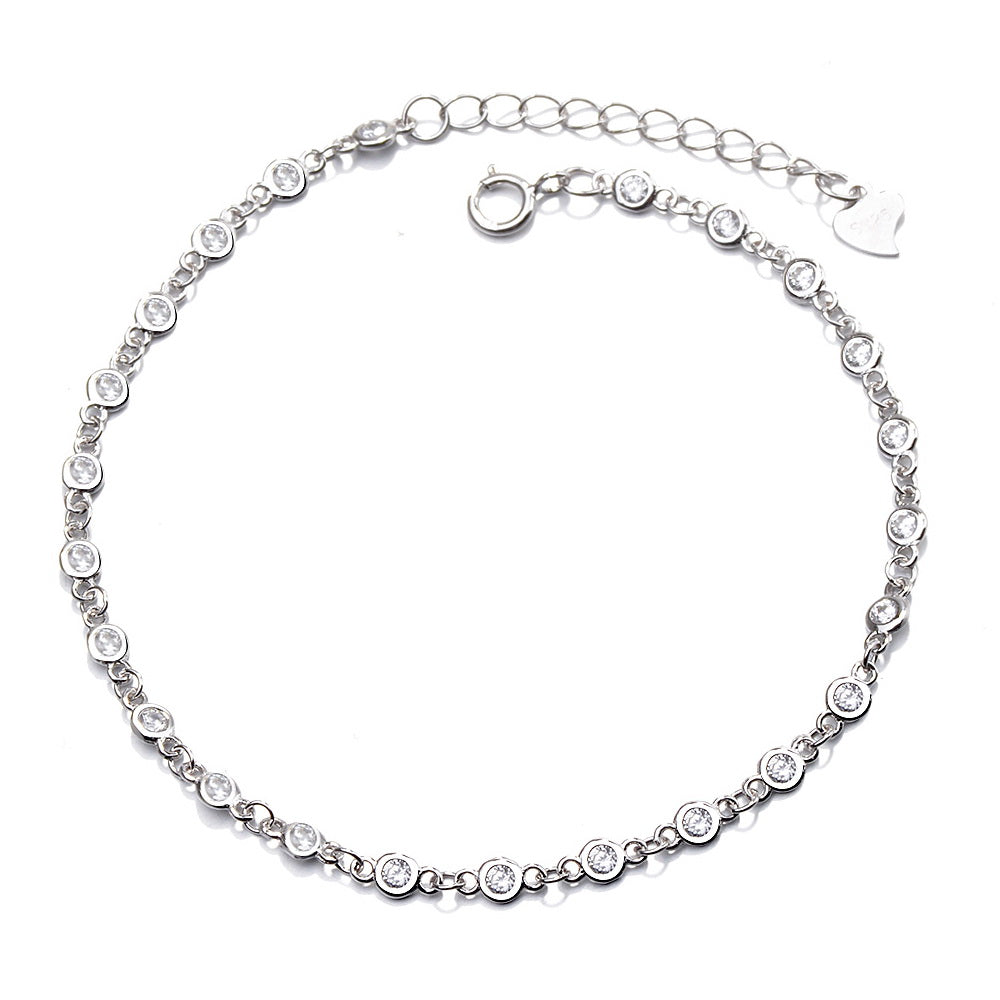 Sterling Silver Station Bracelet with crystals from Swarovski - The Avenue44