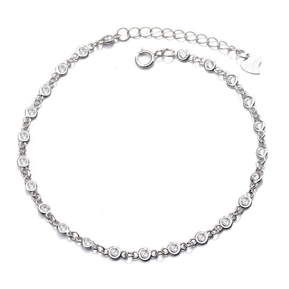 Sterling Silver Station Bracelet with crystals from Swarovski - The Avenue44